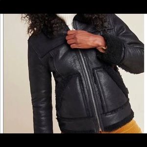 NWT Frye shearling leather jacket